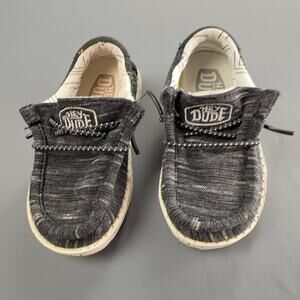 Hey Dude Wally Toddler Stretch Black Shoes | US K7 | Lightweight Casual